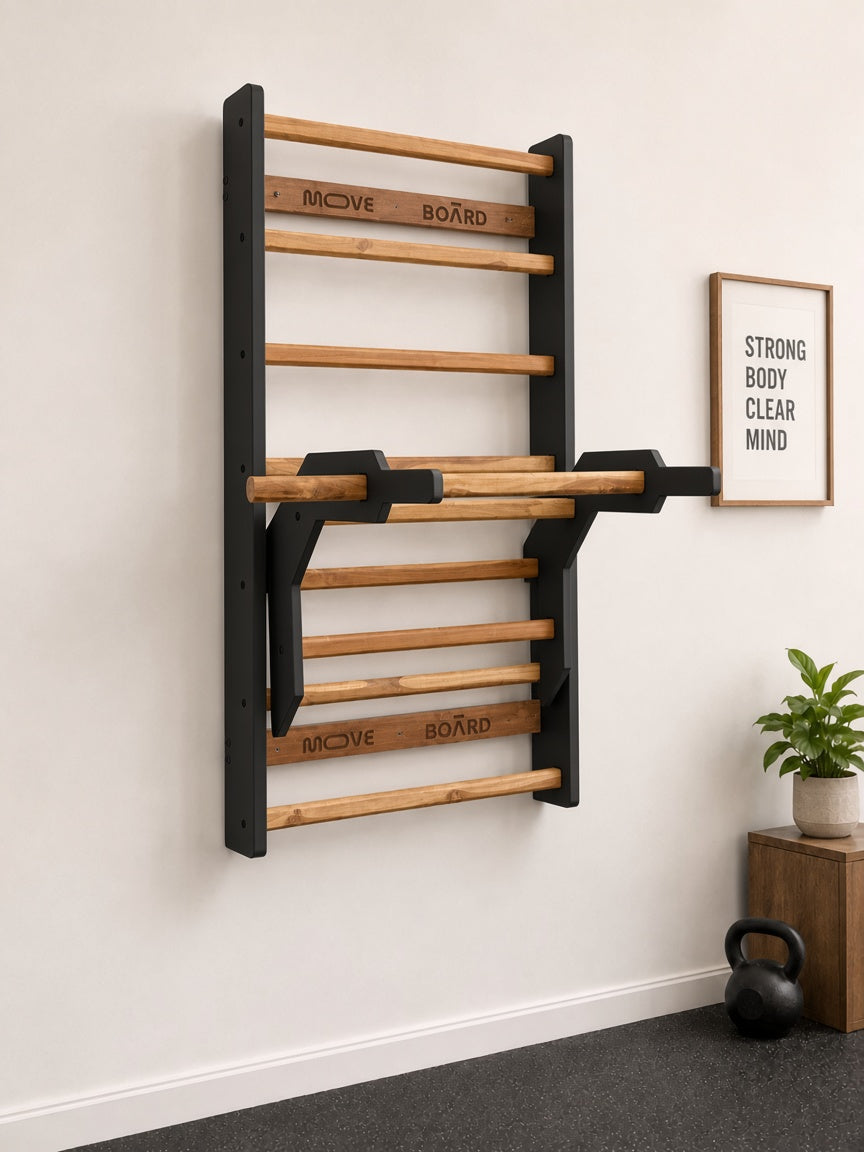 Black — pull-up bar mid-height